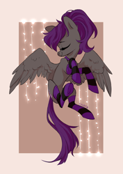 Size: 2894x4093 | Tagged: safe, artist:shore2020, oc, oc only, pegasus, pony, clothes, socks, solo, striped socks