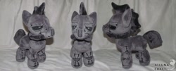 Size: 1024x413 | Tagged: safe, artist:allunacraft, oc, oc:steelhooves, pony, fallout equestria, irl, photo, plushie, solo