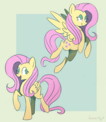 Size: 1200x1378 | Tagged: safe, artist:featherrfly, fluttershy, pegasus, pony, g4, abstract background, female, flying, mare, no pupils, open mouth, solo, spread wings, wings