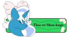 Size: 517x283 | Tagged: safe, artist:silver-of-the-gold, oc, oc:fleurbelle, alicorn, pony, adorabelle, alicorn oc, banner, bow, eyes closed, female, flower, hair bow, horn, mare, simple background, text, transparent background, wings
