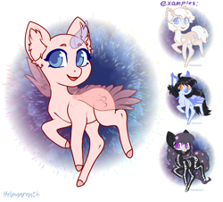 Size: 2940x2652 | Tagged: safe, artist:helemaranth, oc, oc only, bat pony, earth pony, pony, chibi, commission, high res, solo, your character here