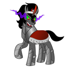 Size: 2106x2000 | Tagged: safe, artist:antstafer, king sombra, pony, g4, commission, commissioner:reversalmushroom, high res, male, simple background, solo, transparent background