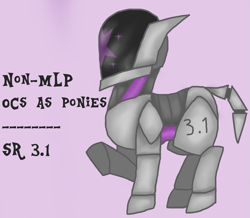 Size: 1605x1400 | Tagged: safe, artist:theedgyduck, oc, oc only, oc:sr 3.1, pony, robot, robot pony, simple background