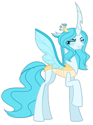 Size: 1383x1857 | Tagged: safe, artist:rubyg242, queen chrysalis, changedling, changeling, pony, g4, female, orin's chrysalis, purified chrysalis, reformed, simple background, solo, transparent background