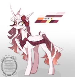 Size: 1024x1047 | Tagged: safe, artist:manella-art, oc, oc only, oc:sunset flower, pony, unicorn, concave belly, female, mare, slender, solo, thin