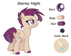 Size: 1306x1024 | Tagged: safe, artist:pancakeartyt, oc, oc only, oc:stormy night, pegasus, pony, female, mare, offspring, parent:rumble, parent:scootaloo, parents:rumbloo, reference sheet, simple background, solo, transparent background
