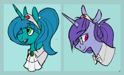 Size: 1280x777 | Tagged: safe, artist:thevixvix, oc, oc only, oc:midnight groove, pony, unicorn, avatar, female, glasses, hat, male, nurse hat, nurse outfit