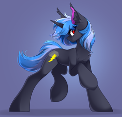 Size: 2595x2478 | Tagged: safe, artist:airiniblock, oc, oc only, oc:shadow dust, pony, unicorn, rcf community, chest fluff, commission, high res, male, solo, stallion
