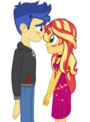 Size: 1483x2008 | Tagged: safe, artist:gmaplay, flash sentry, sunset shimmer, equestria girls, g4, female, male, ship:flashimmer, shipping, simple background, straight, transparent background