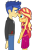 Size: 1483x2008 | Tagged: safe, artist:gmaplay, flash sentry, sunset shimmer, equestria girls, g4, female, male, ship:flashimmer, shipping, simple background, straight, transparent background