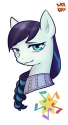 Size: 324x594 | Tagged: safe, artist:norang94, coloratura, earth pony, pony, g4, bust, cutie mark, female, mare, portrait, simple background, solo, white background