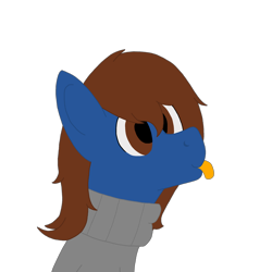 Size: 2000x2000 | Tagged: safe, artist:derpy_the_duck, oc, oc only, oc:derp, earth pony, pony, :p, clothes, high res, simple background, solo, sweater, tongue out, transparent background