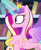 Size: 1124x1355 | Tagged: safe, screencap, princess cadance, alicorn, pony, g4, my little pony: friendship is magic, the crystalling, book, bookshelf, concave belly, cropped, crown, female, flying, hoof shoes, jewelry, library, magic, mare, peytral, princess shoes, raised hoof, regalia, slender, solo, thin