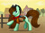 Size: 1962x1462 | Tagged: safe, artist:ali-selle, oc, oc only, oc:harmony, earth pony, pony, appleloosa, commission, cowboy hat, female, hat, mare, smiling, solo, wild west