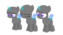 Size: 1920x1080 | Tagged: safe, artist:intfighter, oc, oc only, alicorn, pony, alicorn oc, bald, base, eyes closed, female, filly, frown, horn, simple background, solo, transparent background, wings