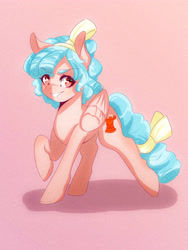 Size: 3000x4000 | Tagged: safe, artist:mysteriathealicorn, cozy glow, pegasus, pony, g4, commission, female, filly, simple background, smiling, solo