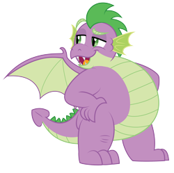 Size: 3626x3610 | Tagged: safe, artist:aleximusprime, spike, dragon, g4, adult, fat, fat spike, high res, male, older, older spike, open mouth, simple background, solo, transparent background, vector, winged spike, wings