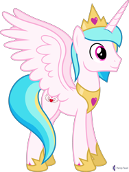 Size: 4000x5310 | Tagged: safe, artist:parclytaxel, oc, oc only, oc:prince endearment, alicorn, pony, .svg available, absurd resolution, commission, crown, hoof shoes, jewelry, male, peytral, regalia, simple background, smiling, solo, spread wings, stallion, transparent background, vector, wings