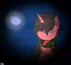 Size: 2190x2009 | Tagged: safe, artist:drawalaverr, derpibooru exclusive, oc, oc only, pony, unicorn, dark background, female, high res, mare, smiling, solo