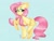 Size: 1024x768 | Tagged: safe, artist:rosekawaii2, fluttershy, pegasus, pony, g4, blushing, chest fluff, colored hooves, cute, female, floppy ears, hoof fluff, leg fluff, looking at you, mare, outline, raised hoof, raised leg, shyabetes, solo, standing, three quarter view, white outline, wings