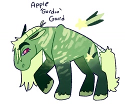 Size: 1024x854 | Tagged: safe, artist:goatpaste, oc, oc only, oc:apple gourd, earth pony, pony, magical gay spawn, male, offspring, parent:big macintosh, parent:tex, parents:texmac, simple background, stallion, white background