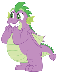 Size: 2976x3703 | Tagged: safe, artist:aleximusprime, spike, dragon, g4, winter wrap up, adult, adult spike, alternate design, chubby, fat, fat spike, high res, male, older, older spike, simple background, solo, transparent background, vector, winged spike, wings