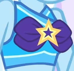 Size: 1176x1125 | Tagged: safe, screencap, trixie, equestria girls, equestria girls series, forgotten friendship, g4, bikini, bikini top, boobshot, breasts, clothes, cropped, female, pictures of chests, solo, swimsuit