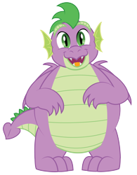 Size: 2788x3578 | Tagged: safe, artist:aleximusprime, spike, dragon, g4, adult, adult spike, chubby, fat, fat spike, high res, looking at you, male, older, older spike, open mouth, simple background, solo, transparent background, vector, winged spike, wings