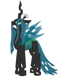 Size: 1692x2174 | Tagged: safe, artist:antstafer, queen chrysalis, changeling, changeling queen, g4, commission, commissioner:reversalmushroom, crown, female, jewelry, regalia, simple background, solo, transparent background