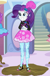Size: 427x640 | Tagged: safe, artist:thedarkpony, edit, edited screencap, screencap, rarity, display of affection, equestria girls, g4, my little pony equestria girls: better together, clothes, cropped, female, mud, mud edit, muddy shoes, shoes