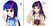 Size: 6666x3500 | Tagged: safe, artist:kawurin, twilight sparkle, alicorn, equestria girls, g4, art evolution, book, earbuds, female, redraw, solo, twilight sparkle (alicorn)