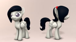 Size: 1920x1080 | Tagged: safe, artist:whiteskypony, oc, oc only, oc:raven quill, pegasus, pony, 3d, female, mare, solo