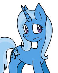 Size: 535x664 | Tagged: safe, artist:cmara, trixie, pony, unicorn, g4, female, mare, not sure if want, simple background, solo, unsure, white background