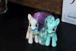 Size: 5184x3456 | Tagged: safe, bon bon, lyra heartstrings, sweetie drops, g4, brushable, female, lesbian, ship:lyrabon, shipping, toy