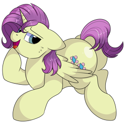 Size: 4400x4300 | Tagged: safe, artist:rainbowtashie, oc, oc:charitable nature, pegasus, pony, unicorn, butt, commissioner:bigonionbean, cute, flank, fusion, fusion:fluttershy, fusion:rarity, male, parent:fluttershy, parent:rarity, plot, rule 63, rule63betes, simple background, stallion, sultry pose, the ass was fat, transparent background, writer:bigonionbean