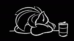 Size: 1600x900 | Tagged: safe, artist:ashtoneer, pony, black and white, can, grayscale, monochrome, solo, vent art