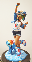 Size: 1866x3624 | Tagged: safe, kotobukiya, rainbow dash, human, pony, g4, anime, human ponidox, humanized, kotobukiya rainbow dash, self ponidox