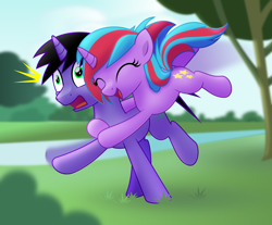 Size: 5500x4552 | Tagged: safe, artist:jhayarr23, oc, oc:cosmic spark, oc:frequency wavelength, pony, unicorn