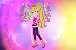 Size: 999x666 | Tagged: safe, artist:selenaede, artist:user15432, fairy, equestria girls, g4, alternate hairstyle, barely eqg related, base used, boots, clothes, colored wings, crossover, crown, crystal sirenix, dress, ear piercing, earring, equestria girls style, equestria girls-ified, fairy princess, fairy wings, fairyized, gradient wings, hand on hip, jewelry, long hair, nintendo, piercing, pink dress, pink shoes, pink wings, ponytail, princess peach, regalia, shoes, sirenix, solo, sparkly wings, super mario bros., wings, winx, winx club, winxified