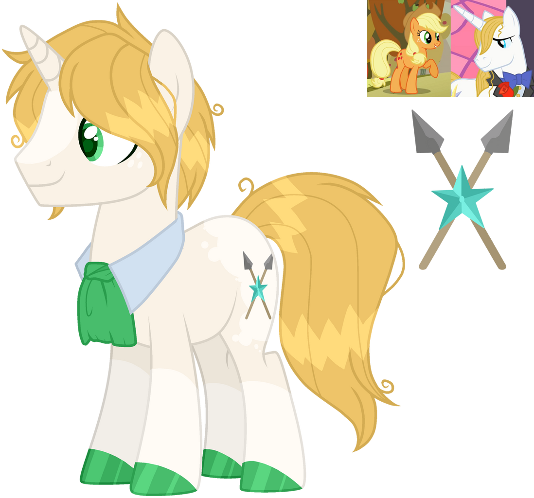 2431768 Safe Artistadoptimals Fim Applejack Prince Blueblood Oc