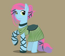 Size: 900x766 | Tagged: safe, alternate version, artist:askmerriweatherauthor, oc, oc only, oc:tootie frootie, pegasus, pony, choker, clothes, dress, solo