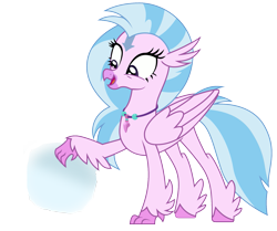 Size: 2251x1883 | Tagged: safe, artist:sonofaskywalker, edit, vector edit, silverstream, classical hippogriff, hippogriff, g4, the hearth's warming club, aang, air, air ball, avatar silverstream, avatar the last airbender, cute, diastreamies, jewelry, necklace, silverstream's bucket, simple background, transparent background, vector