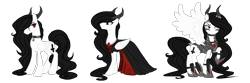 Size: 3000x1000 | Tagged: safe, artist:hunterbookie, oc, oc only, oc:hannibal, demon, demon pony, original species, armor, clothes, dress, simple background, solo, transparent background