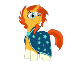 Size: 2400x2000 | Tagged: safe, artist:antstafer, sunburst, pony, unicorn, g4, commission, commissioner:reversalmushroom, glasses, high res, male, simple background, solo, stallion, transparent background