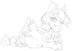 Size: 2160x1496 | Tagged: safe, artist:groundcoffeemug, oc, oc only, oc:dirt cheap, earth pony, pony, choker, explicit source, freckles, grin, lying down, monochrome, one eye closed, prone, smiling, solo, spiked wristband, wink, wristband
