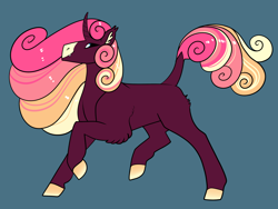 Size: 2800x2100 | Tagged: safe, artist:loryska, oc, oc only, pony, unicorn, female, green background, high res, magical lesbian spawn, mare, offspring, parent:princess cadance, parent:tempest shadow, simple background, solo