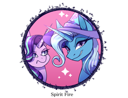 Size: 3000x2300 | Tagged: safe, artist:celes-969, starlight glimmer, trixie, pony, unicorn, g4, clothes, duo, female, hat, high res, icon, mare, simple background, starlight glimmer is not amused, transparent background, trixie's hat, unamused