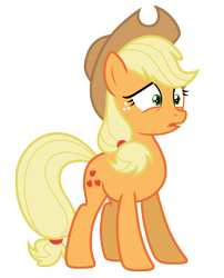 Size: 5827x7198 | Tagged: safe, artist:estories, applejack, pony, g4, absurd resolution, female, hat, look of betrayal, simple background, solo, transparent background, vector