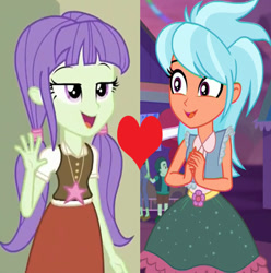 Size: 766x773 | Tagged: safe, edit, edited screencap, screencap, frosty orange, starlight, equestria girls, equestria girls specials, g4, my little pony equestria girls: better together, my little pony equestria girls: friendship games, my little pony equestria girls: rollercoaster of friendship, background human, female, frostylight, heart, lesbian, shipping, shipping domino