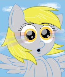 Size: 720x852 | Tagged: safe, derpy hooves, pegasus, pony, g4, female, rainbow eyes, solo